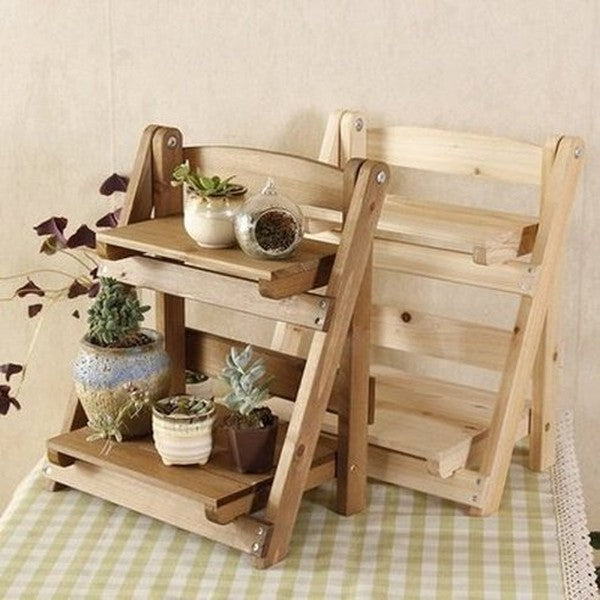Wooden Plant Stand Plant Stands Retro Style Decoration Wooden Plant Stand · Dondepiso