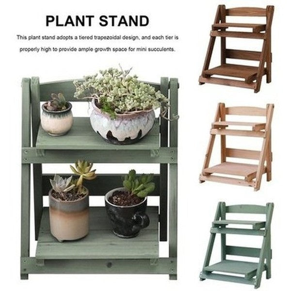Wooden Plant Stand Plant Stands Retro Style Decoration Wooden Plant Stand · Dondepiso