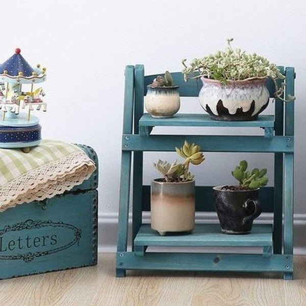 Wooden Plant Stand Plant Stands Retro Style Decoration Wooden Plant Stand · Dondepiso