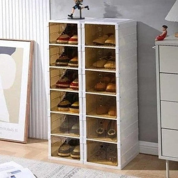 Xiaomi Foldable Shoe Cabinet Shoe Racks & Organizers White Xiaomi 6 Layer Retractable Folding Shoe Rack – Dondepiso