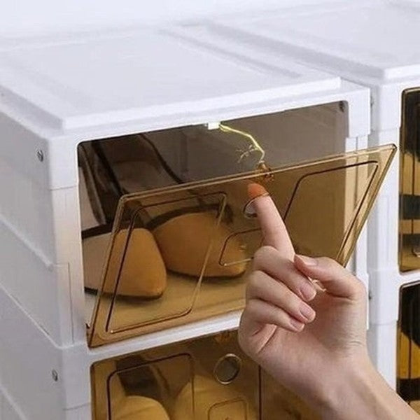 Xiaomi Foldable Shoe Cabinet Shoe Racks & Organizers White Xiaomi 6 Layer Retractable Folding Shoe Rack – Dondepiso