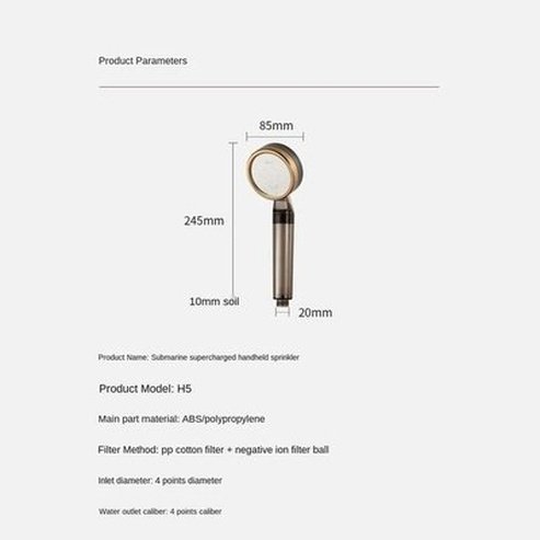 Xiaomi Shower Head Shower Heads Golden Xiaomi Youpin Underwater Booster Filter – Dondepiso