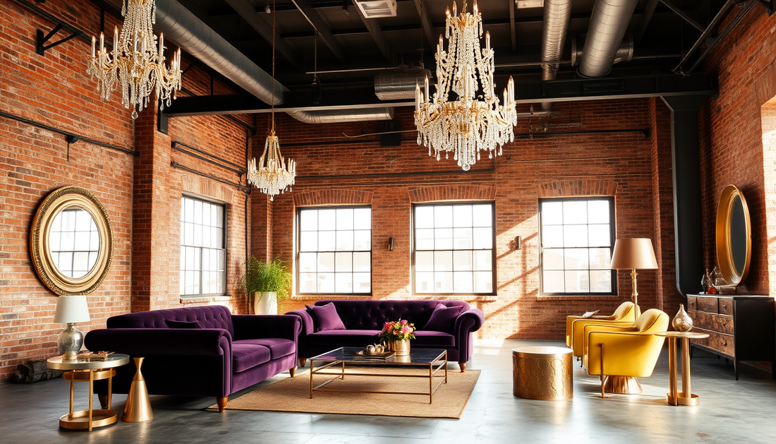 Industrial Luxe: How to Add a Touch of Glam to Raw Decor