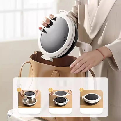Portable 500W electric multicooker with 304 stainless steel inner pot