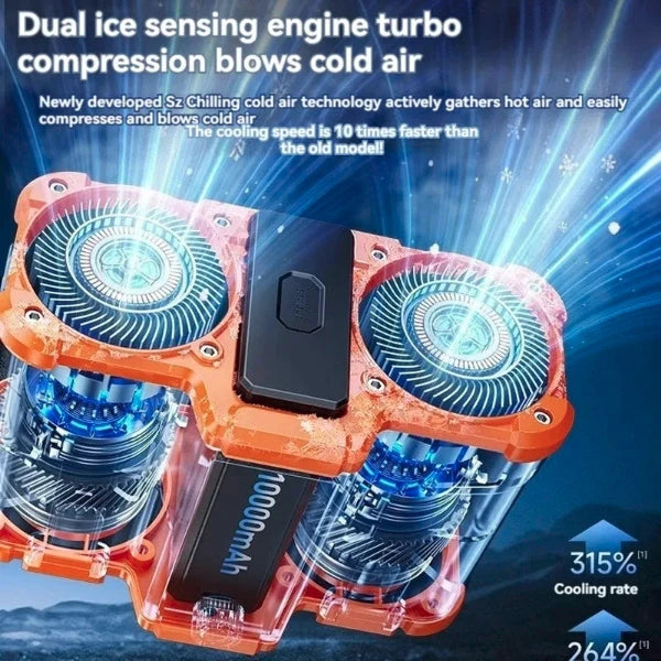 10000mAh Waist Fan Personal Fan Practical Low Noise