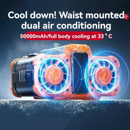 10000mAh Waist Fan Personal Fan Practical Low Noise