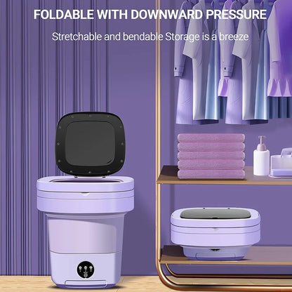 11L Portable Small Washing and Dryer Machine, Collapsible Washer with Spin