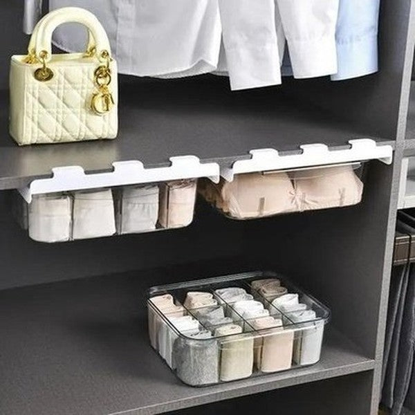 12 grids drawer type home underwear socks storage box bra finishing box closet wall storage organizer box panties closet. type: household storage drawers