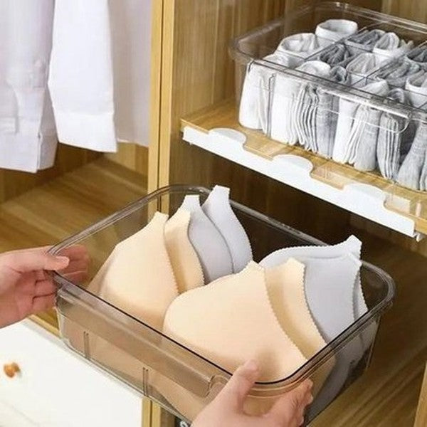 12 grids drawer type home underwear socks storage box bra finishing box closet wall storage organizer box panties closet. type: household storage drawers