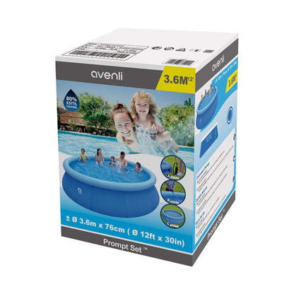 Blue Inflatable Family Pool with Reinforced Sidewalls