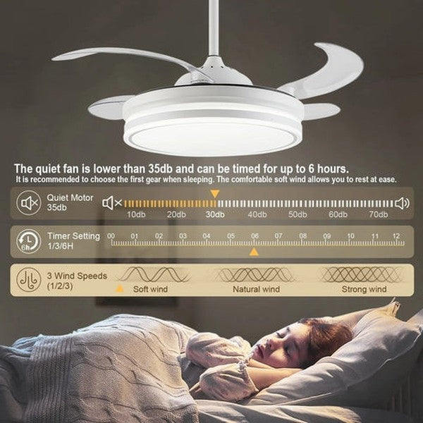 Modern Ceiling Fan Light LED Fan with Remote Control