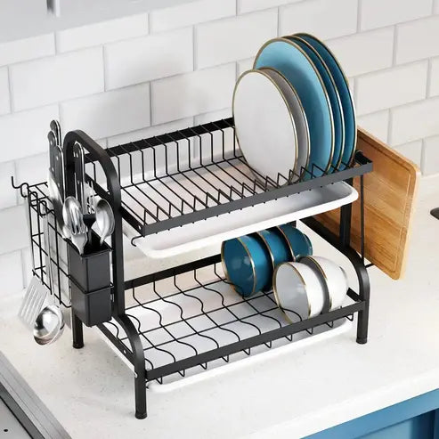2 Tier Dish Rack for Kitchen Counter