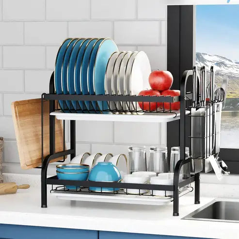 2 Tier Dish Rack for Kitchen Counter