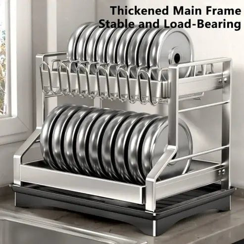 2-Tier Kitchen Dish Drying Trestle Rack