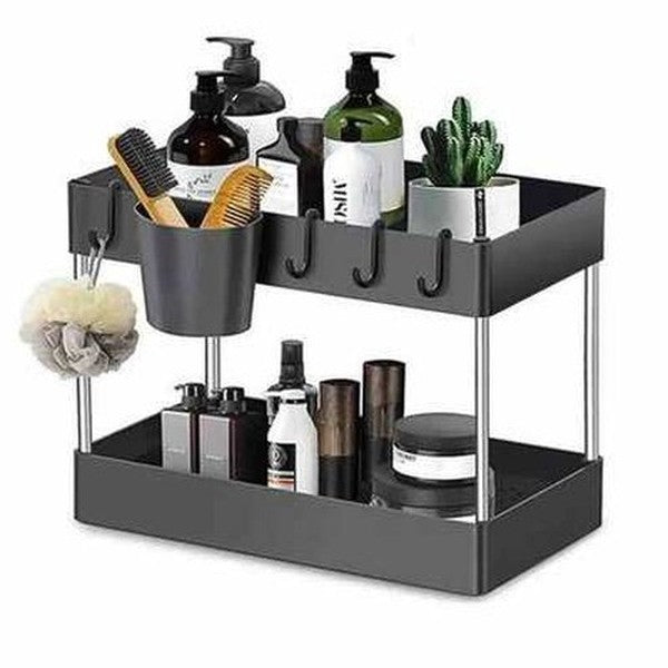 2 Tier Under Sink Organizer Storage Sliding Drawer