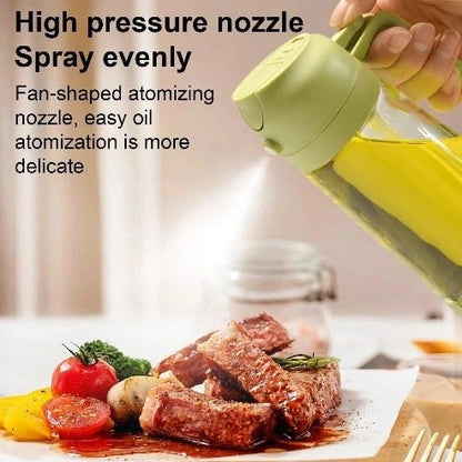 2-in-1 Oil Dispenser & Sprayer: Kitchen Oil Bottle with Pump