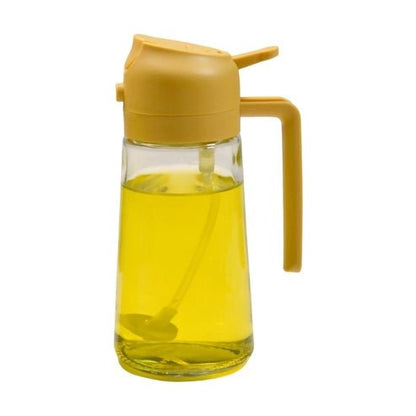 2-in-1 Oil Dispenser & Sprayer: Kitchen Oil Bottle with Pump