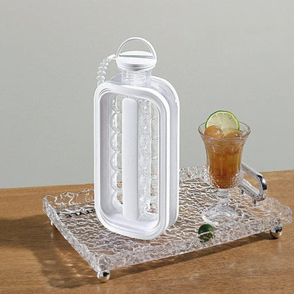 Easy-release ice ball mold with carrying handle
