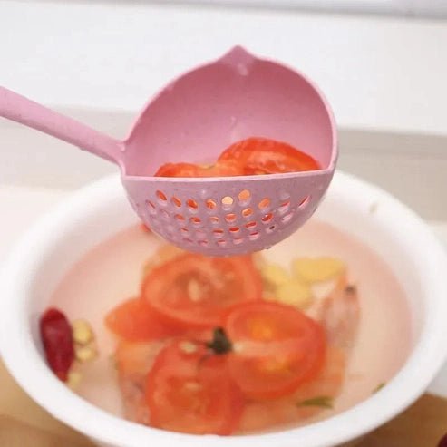 2-in-1 Stainless Steel & Silicone Soup Spoon