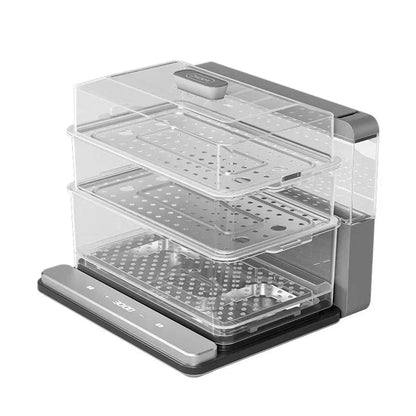 220V Foldable Electric Food Steamers with Large Capacity and Multi-Layer Design