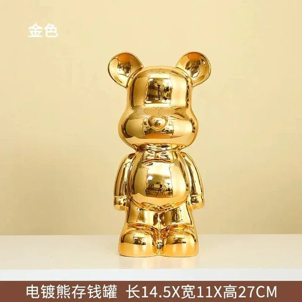 28cm Teddy Bear Piggy Bank – Creative Living Room Decoration