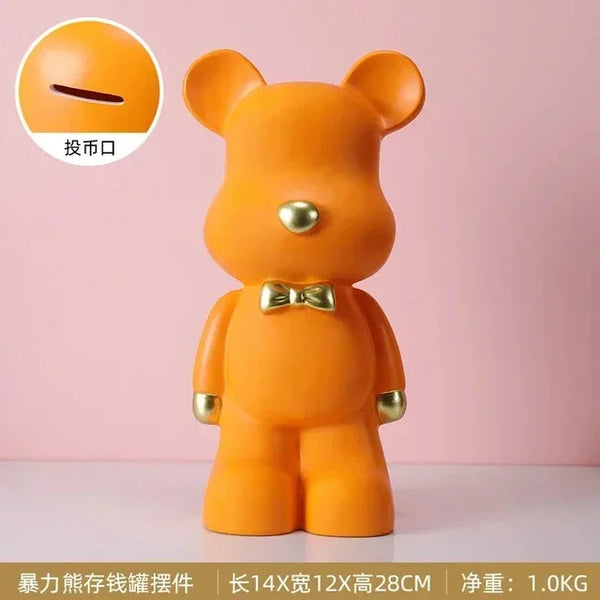 28cm Teddy Bear Piggy Bank – Creative Living Room Decoration