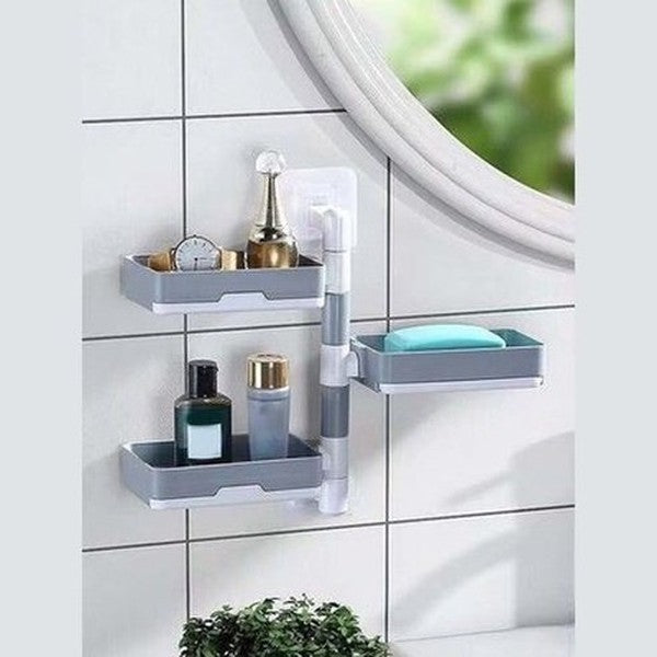 3 Layer Wall-Mounted Rotating Soap Dish