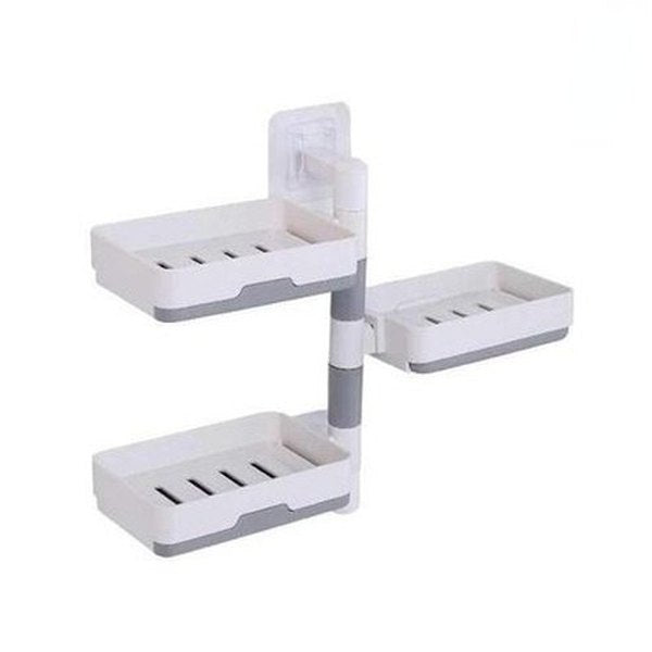 3 Layer Wall-Mounted Rotating Soap Dish