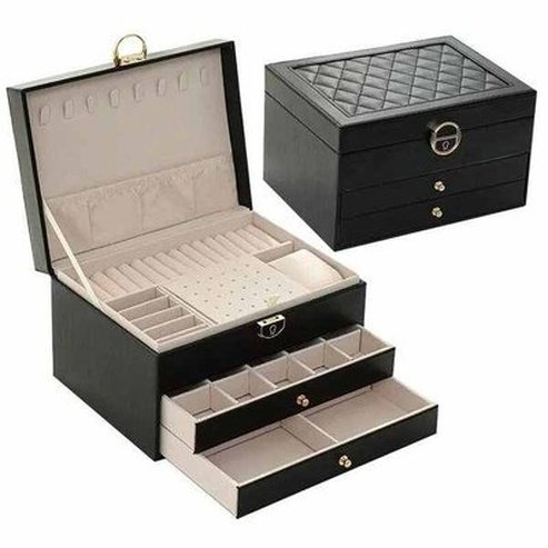 3 Layers Jewelry Box Large Capacity
