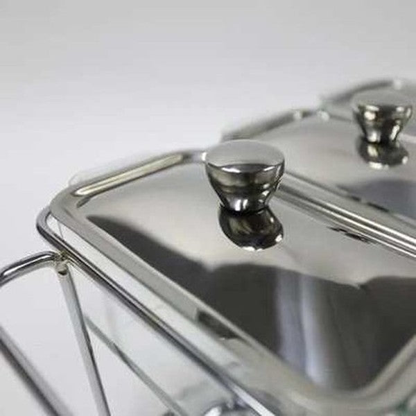 3 Slots Food Warmer Glass Buffet Catering