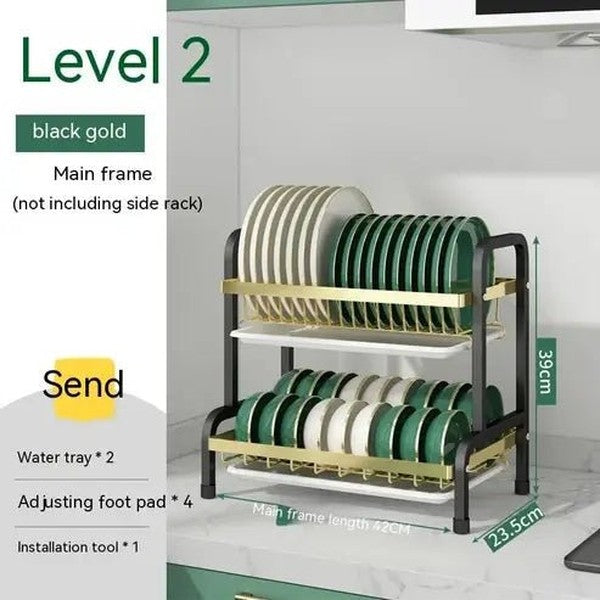 3 Tier Dish Drainer with Utensil Holders