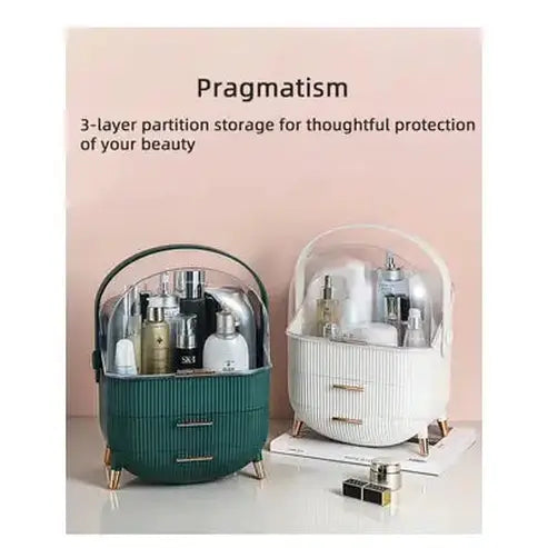 3 Tier Spacious Cosmetic Storage Box with Dust Prevention