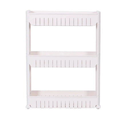 3-Tier Mobile Storage Cabinet on Wheels for Bathroom or Kitchen