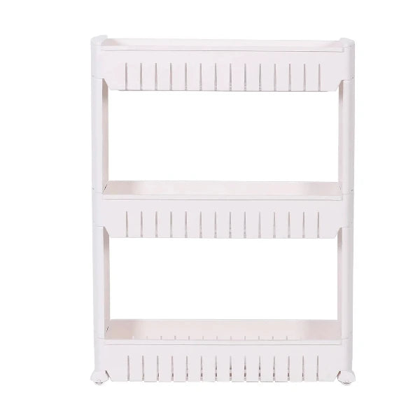 3-Tier Mobile Storage Cabinet on Wheels for Bathroom or Kitchen
