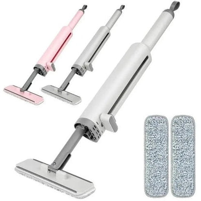 3-in-1 Hands-Free Spin Squeeze Flat Mop with Corner Brush