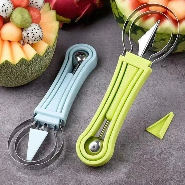 3-in-1 Fruit Digger: Slice, Cut & Scoop Watermelon with Ease
