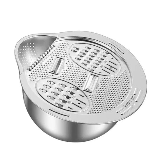 3-in-1 Stainless Steel Colander & Grater Set