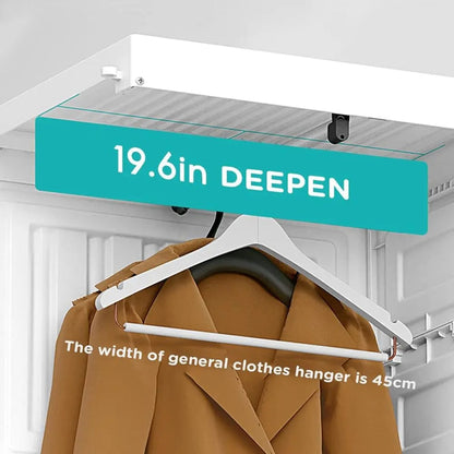 large wardrobe closet organizer with hanging space
