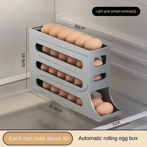 30 Grids Egg Storage Box with Roll-Off Dispenser