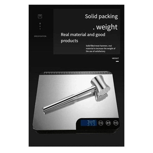 304 Stainless Steel Meat Tenderizer Mallet for Steak, Chicken, and Pork