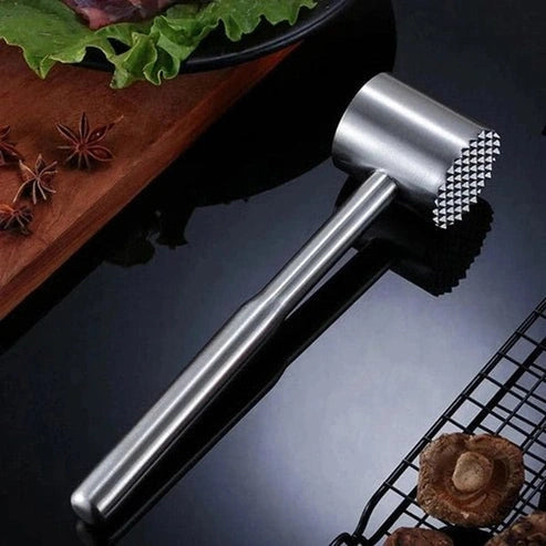 304 Stainless Steel Meat Tenderizer Mallet for Steak, Chicken, and Pork