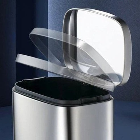 30L/50L Trash Can,Stainless Steel Dustbin with Pedal