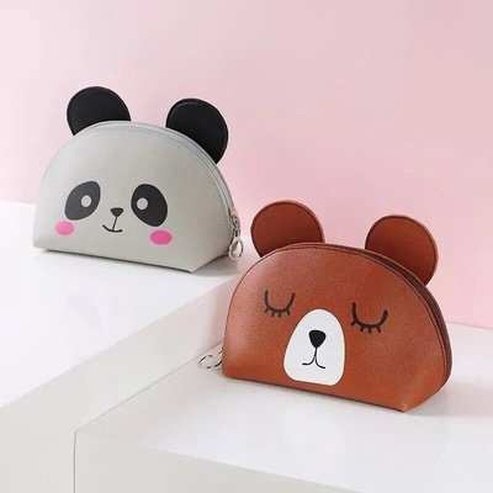 3D Cute Bear Panda Women Cosmetic Makeup Bag