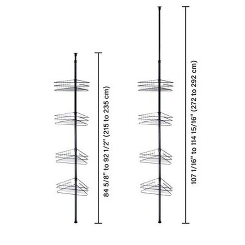 4-Layer Metal Corner Shower Storage Caddy