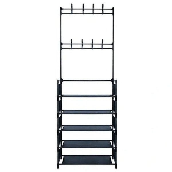 5-Tier Hall Tree with Shoe Rack