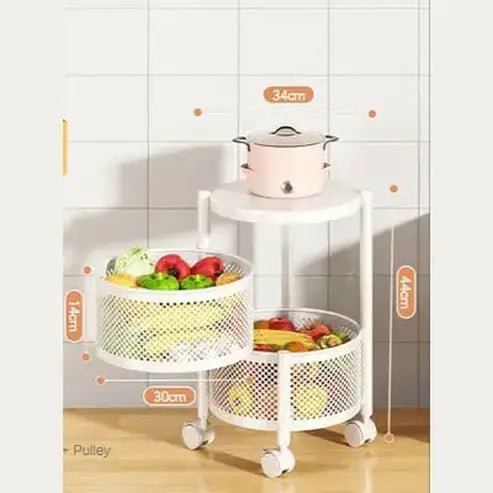 5-Tier Rolling Fruit and Vegetable Storage Cart