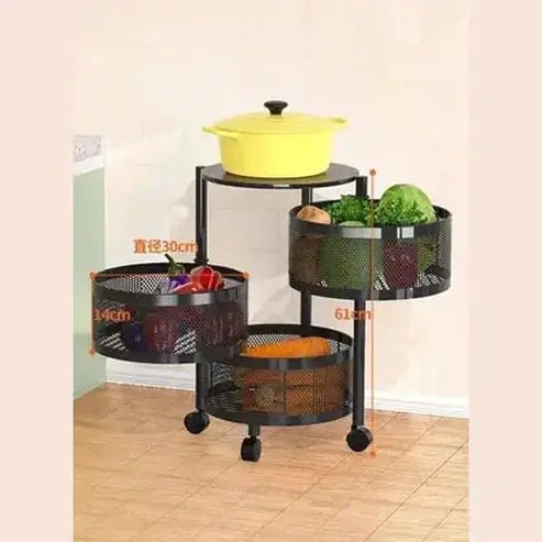 5-Tier Rolling Fruit and Vegetable Storage Cart