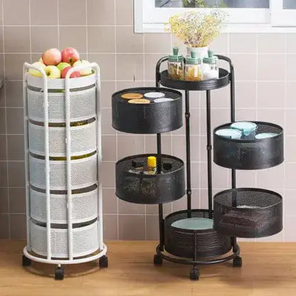 5-Tier Rolling Fruit and Vegetable Storage Cart