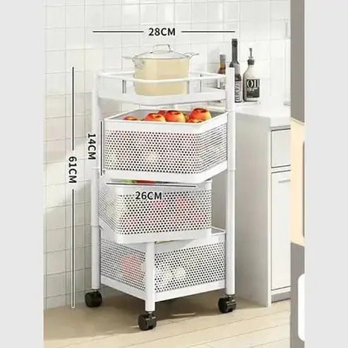 5-Tier Rolling Fruit and Vegetable Storage Cart