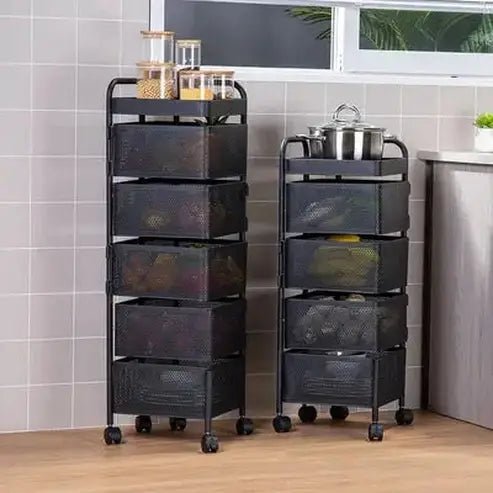 5-Tier Rolling Fruit and Vegetable Storage Cart